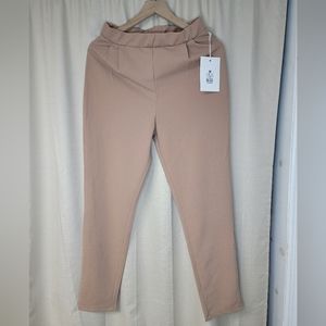 Birch and Stone pants, creamy peach sand color